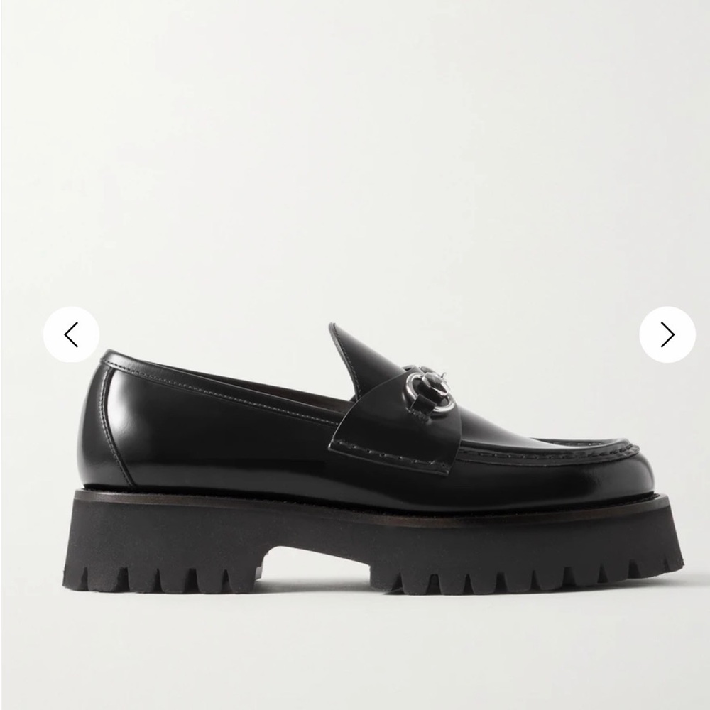 Gucci Black Leather Loafers
